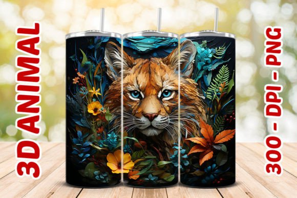 3D African Golden Cat Tumbler 1: A Unique and Stylish Drinkware Option