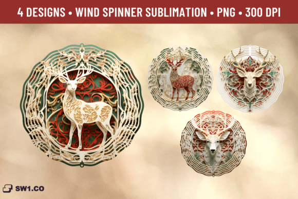 Discover the Beauty of Deer Paper Art Wind Spinner Sublimation