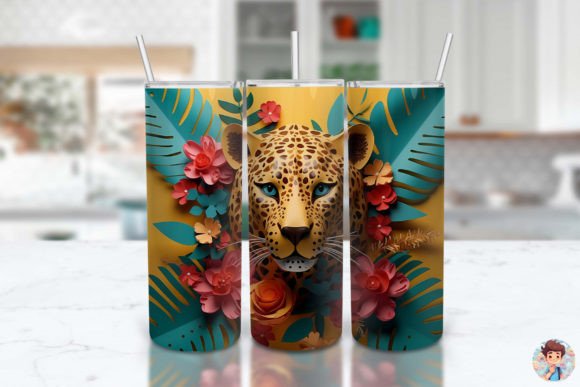 Discover the Magic of 3D Flower Animal Tumbler Wraps