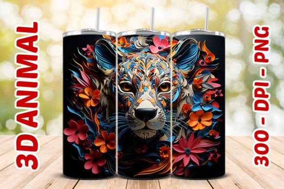 Discover the Versatility of 3D Cheetah Tumbler 2