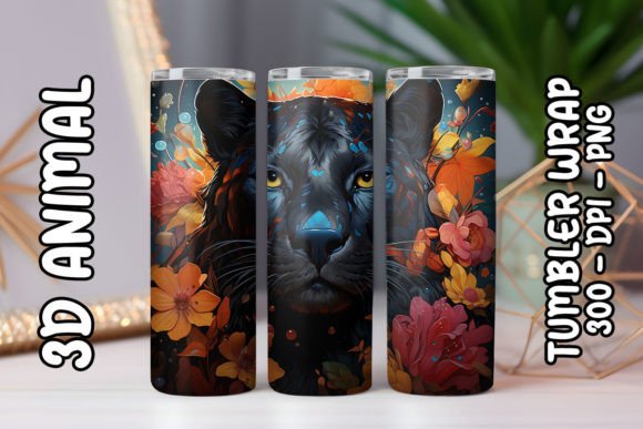 Discover the Versatility of 3D Leopard Tumbler and 3D Leopard Tumbler Wrap PNG File