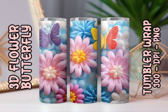 Enhance Your Drinkware with the 3D Daisy Tumbler 1