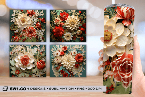 Enhance Your Projects with 3D Paper Art Poinsettia Wrap
