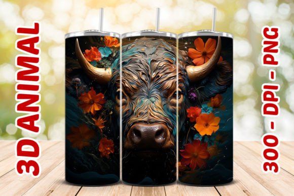 Exploring the 3D African Bison Tumbler 2 and Its PNG File Bundle