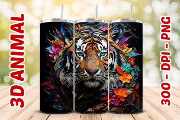 Exploring the 3D Black Tiger Tumbler 2 and Its High-Quality PNG Wrap Files