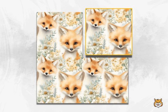 Exploring the Versatility of Baby Fox Watercolor Seamless Patterns