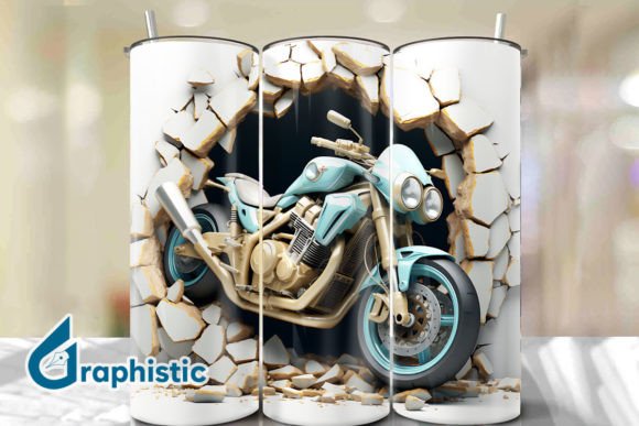 Exploring the Versatility of Motorbike 3D Smashed Wall Background 05