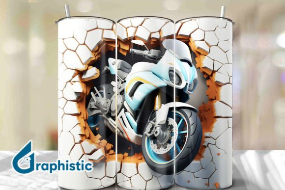 Motorbike 3D Smashed Wall Background 12: A Versatile Tool for Creative Projects
