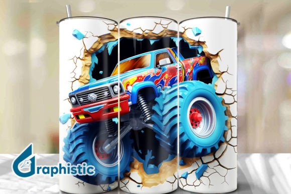 Strategic Use of Monster Truck 3D Smashed Wall Art 12 for Creative Projects
