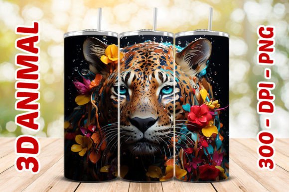 Unleash Your Creativity with the 3D Cheetah Tumbler 8